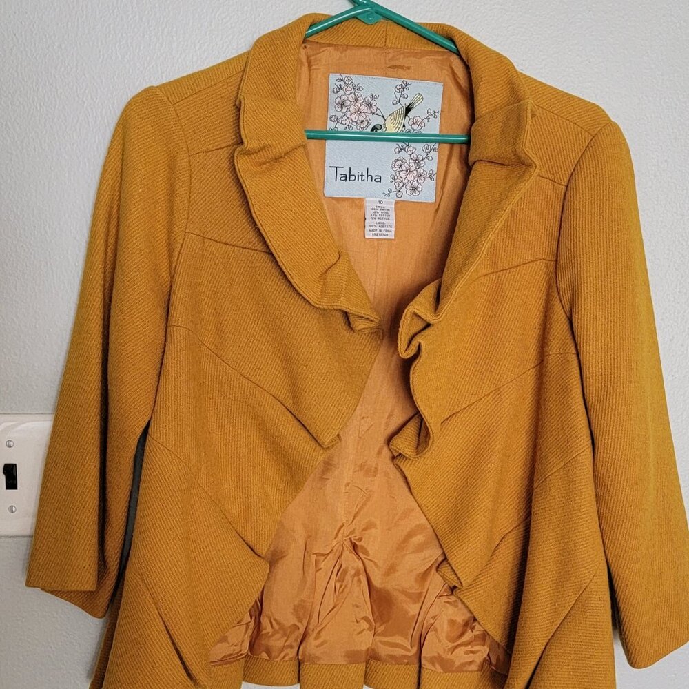 Fluttery Yellow Wool Jacket